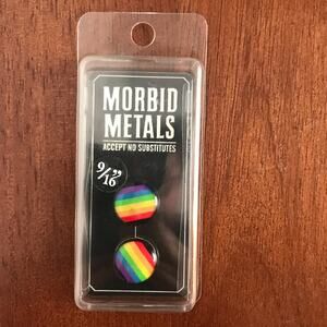 Morbid Metals New 9/16" Rainbow Pride Acrylic Plugs Gauges Body Jewelry